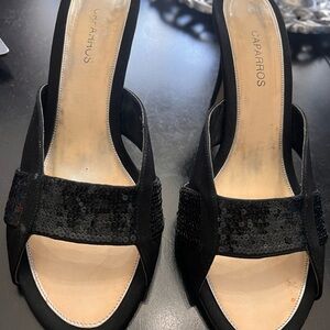 Caparros Black Sequin Heels